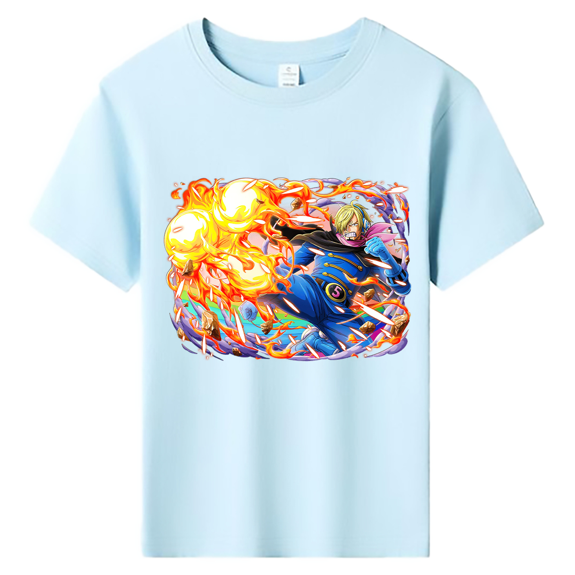 ワンピース サンジ ONE PIECE Sanji 綿100％キッズTシャツ（フロントプリント）